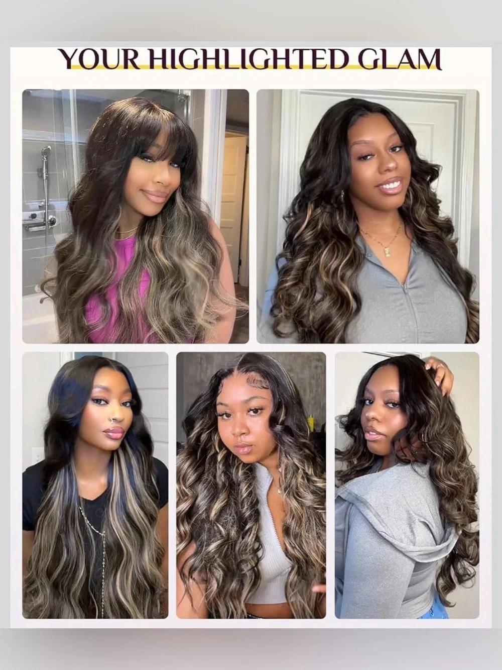 TESLAL Balayage Wear and Go Glueless Wig Pre Cut HD Lace 6X6 Lace Wig 24 Inch
